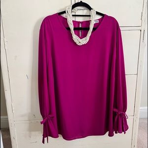 Gorgeous Deep Berry Pink Pleione 3X Top